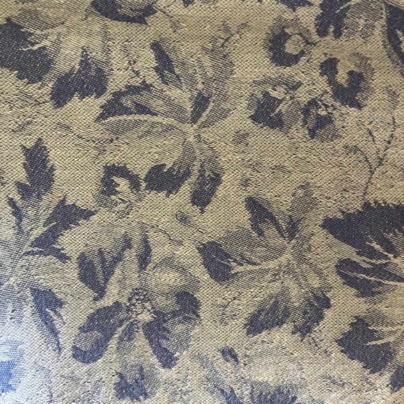 Blue Leaves Tablecloth And 9 Napkins  Fall Autumn Thanksgiving Linens 74x54 EC - Picture 3 of 16